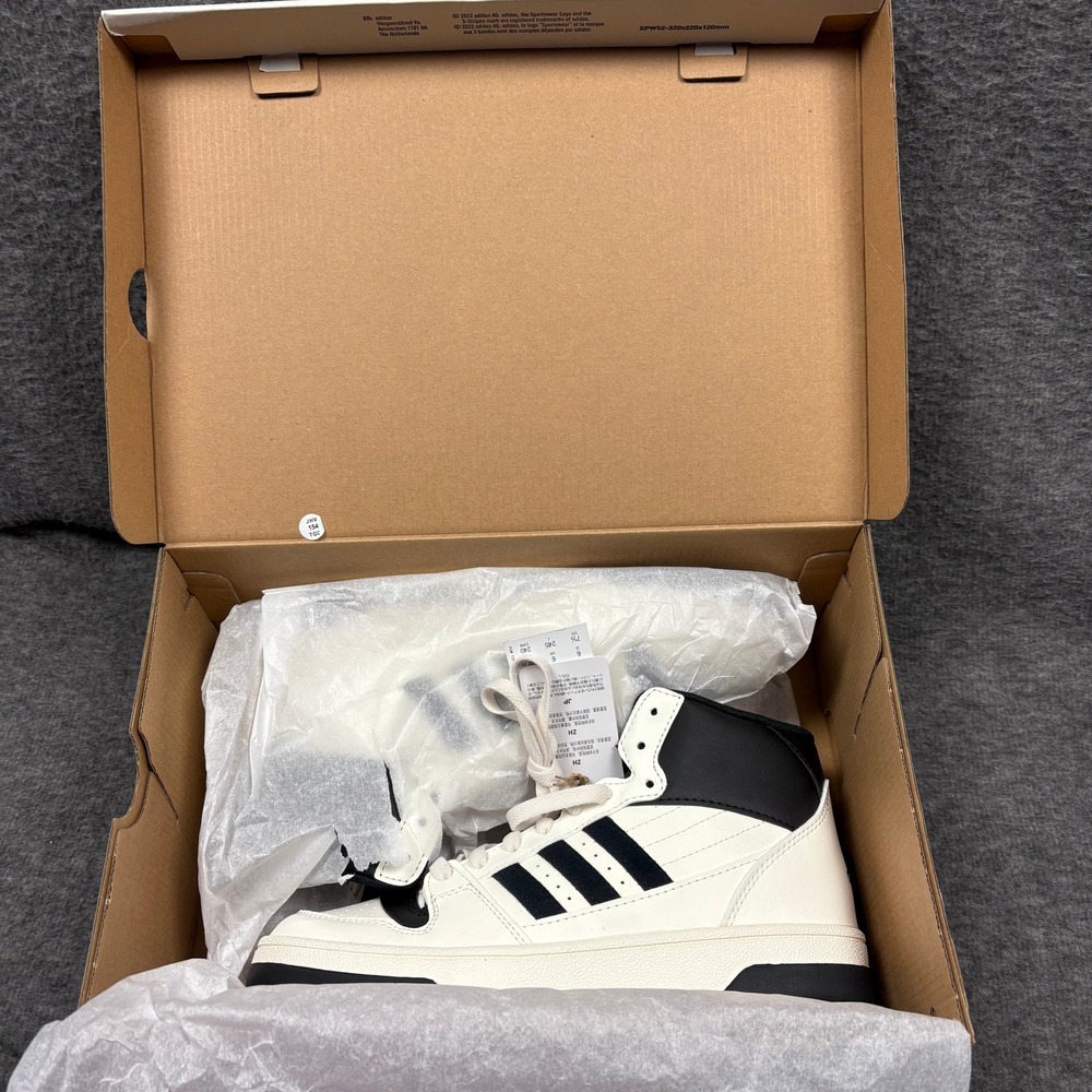 Adidas Break Start Mid Top Women 7.5 Basketball Sneakers White Black Court New - Picture 3 of 16